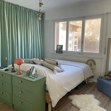 Daire Cosy Flat With Breathtaking View Crans-Montana